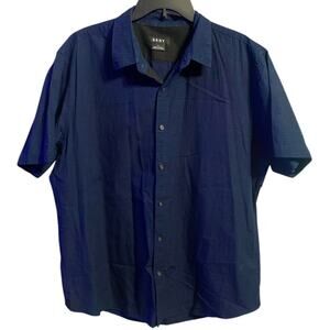 DKNY Short Sleeve blue Button Down Shirt XL